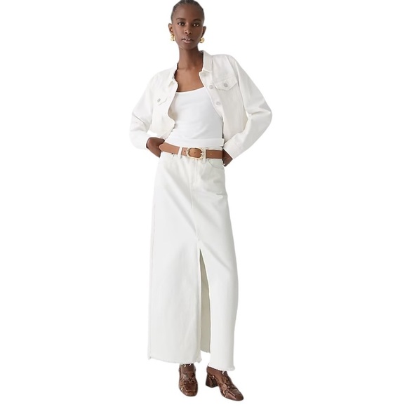 J. Crew White Maxi Skirt - Picture 1 of 10